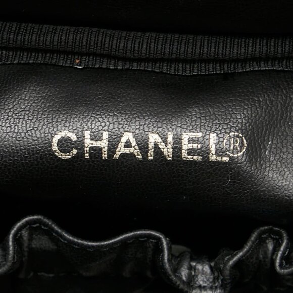 CHANEL Black Caviar Leather Logo Vanity Bag - Picture 11 of 14